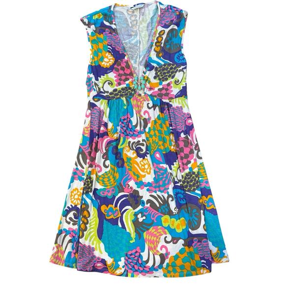 Trina Turk Other - Trina Turk Colorful Abstract Print Women's Swim Cover-Up Dress